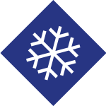 Kälte-Systeme Icon Klima dargstellt als Schneeflocke